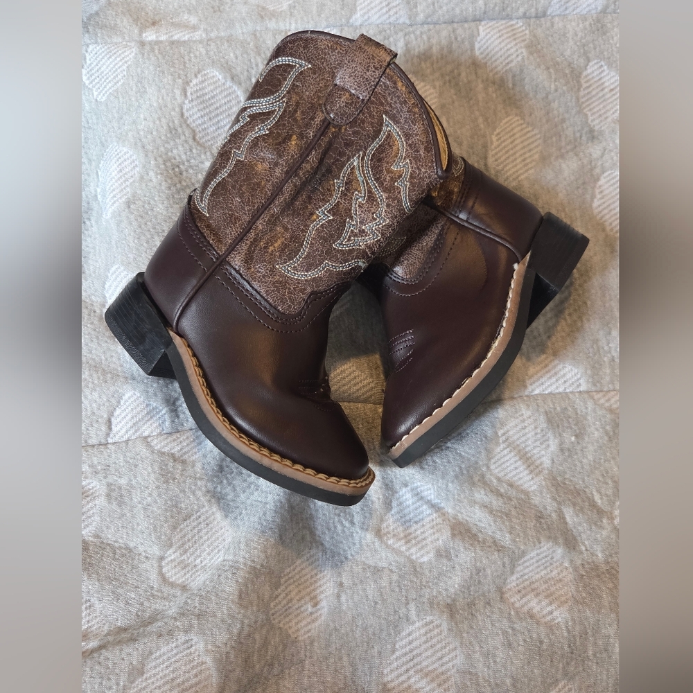 Old West Brown Leather Boots